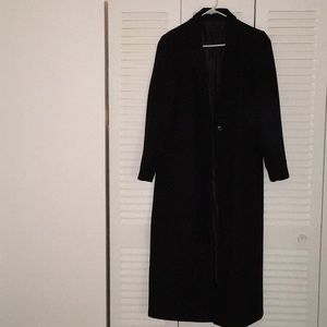 Long black H shape coat 70%wool 30% polyester